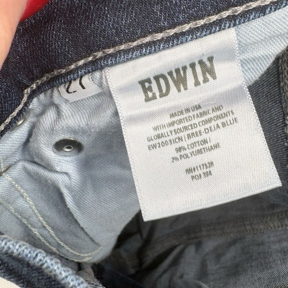 Edwin Raw Hem High Waisted Perfect Fit Denim Jeans Womans Size 27 #26P - Picture 5 of 7